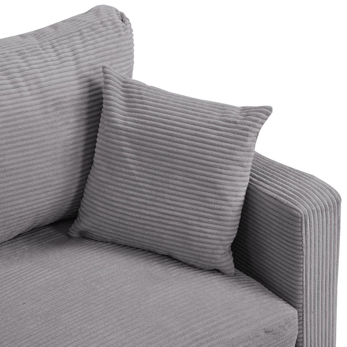 Light Gray 2-Seater Upholstered Loveseat Sofa P5061
